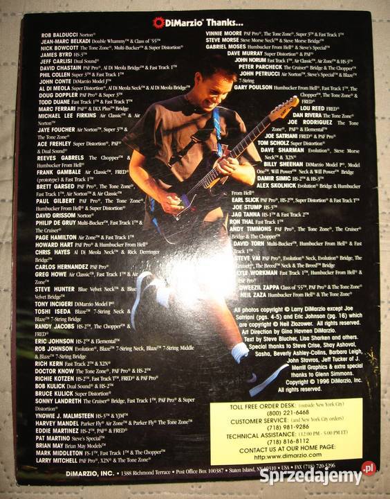 Di Marzio Pickups 1996 catalog katalog Kępice
