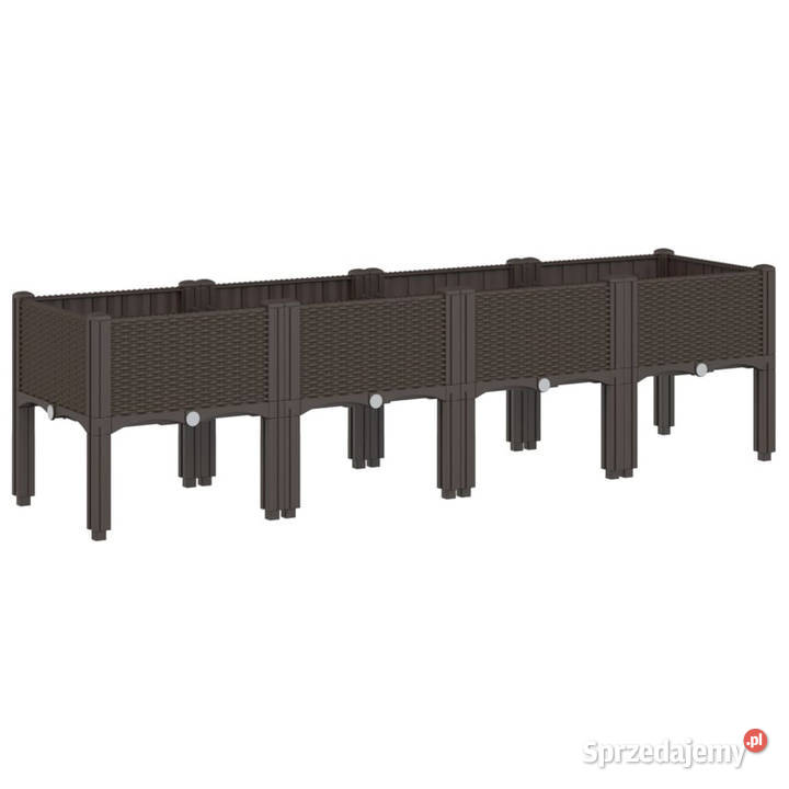 Donica ogrodowa z nóżkami brązowa 160x40x42 PP Warszawa sprzedam