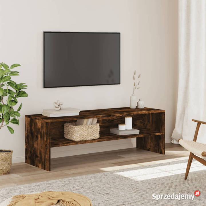 Szafka pod TV przydymiony dąb 120x40x40 WM835564 Warszawa sprzedam
