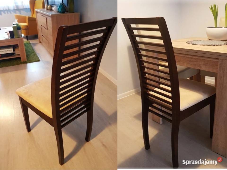 6 sztuk solidnych krzeseł drewnianych Łódź