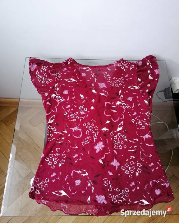 NOWA WIŚNIOWA BLUZKA Z SIATECZKI RXL Rozmiar 42(XL) Łódź