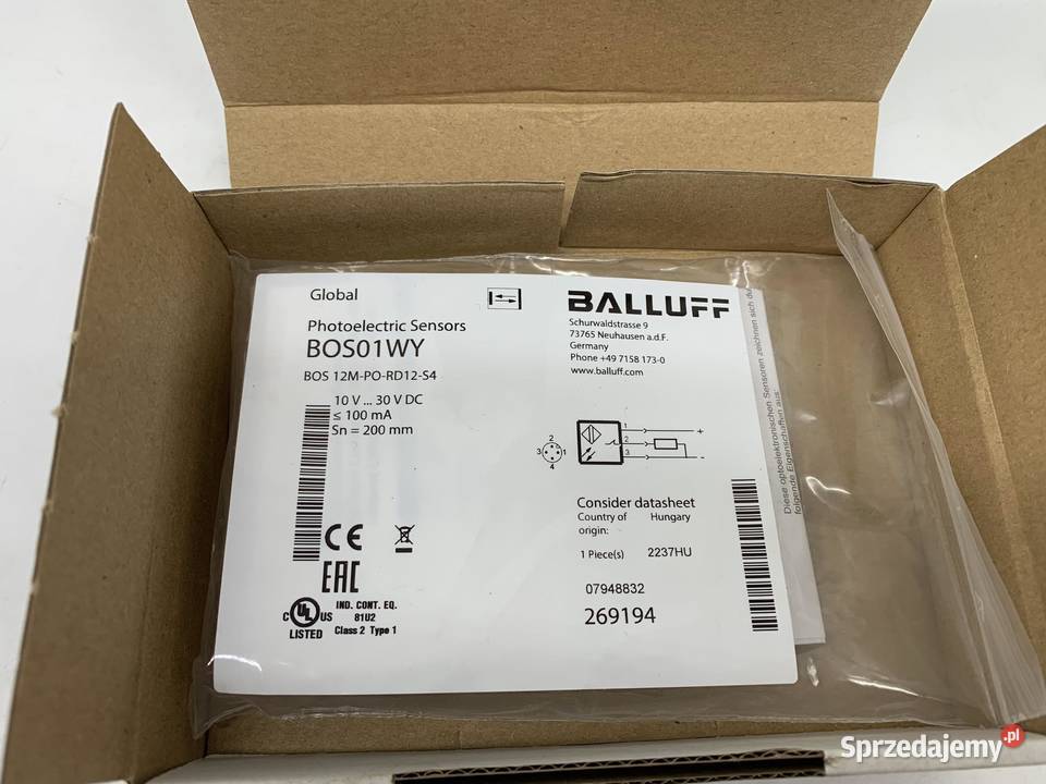 Balluff BOS 12MRD12S4 BOS01WY Photoelectric Pozostałe