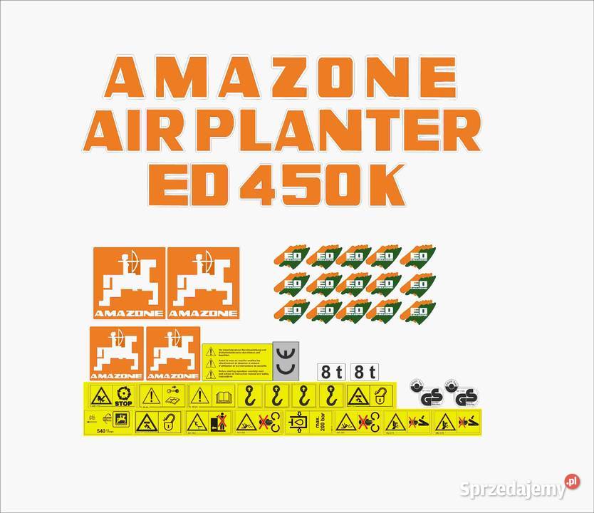 Naklejki Amazone ED 450 K mocny klej odporne Pozostałe Pozostałe