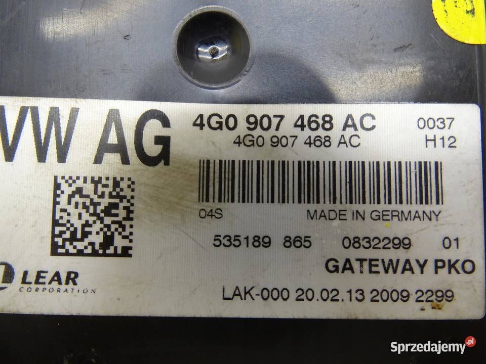 MODUŁ STEROWNIK GATEWAY 4G0907468AC AUDI A6 C7 małopolskie