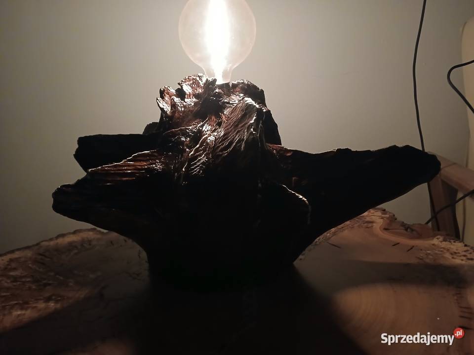 Lampa z dębowego korzenia Skawina