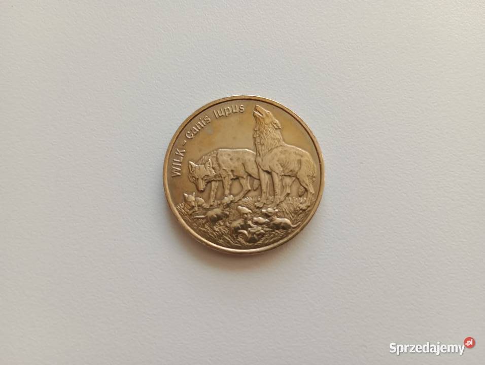 Moneta 2zl 1999 r Wilki Seria Zwierzęta świata Mosina