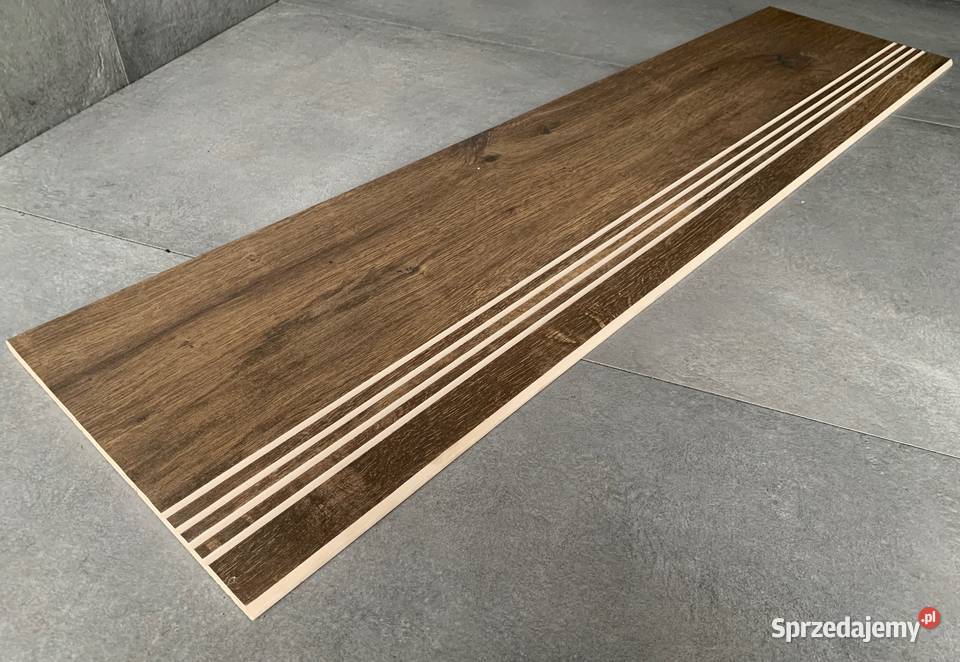 Płytki drewnopodobne na schody 100x30 stopnice z Łask