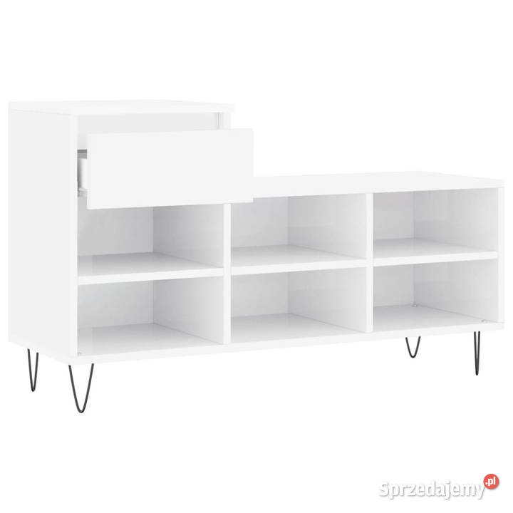 Szafka na buty wysoki połysk biała 102x36x60 Warszawa