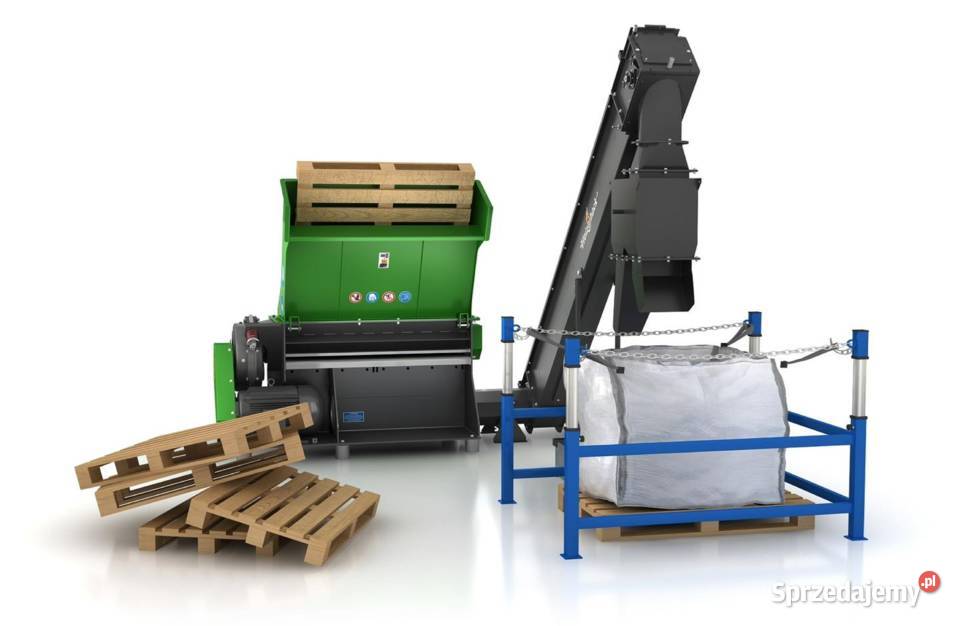 Rozdrabniacz Rębak do palet zrębki płyt z drewna Kożuchów