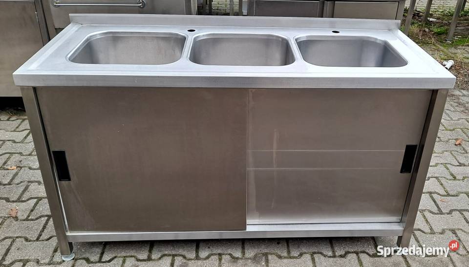 Zlew 3 Komorowy z Szafką Drzwi Suwane 1506085 Gastronomia Nowe Skalmierzyce