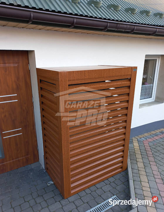 Osłona pompy ciepła 100x60x190 ciemny orzech Wieliczka