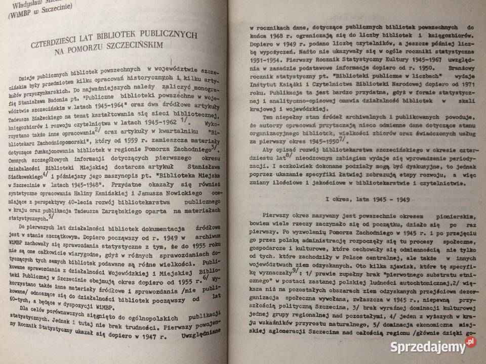 3173 Biblotekarstwo Na Pomorzu Szczecińskim Szczecin