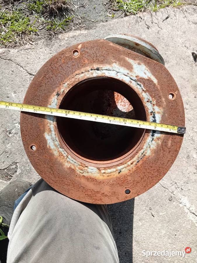 rura kolanko duza fi 150 mm 90 metalowa 170 Rutki-Kossaki sprzedam
