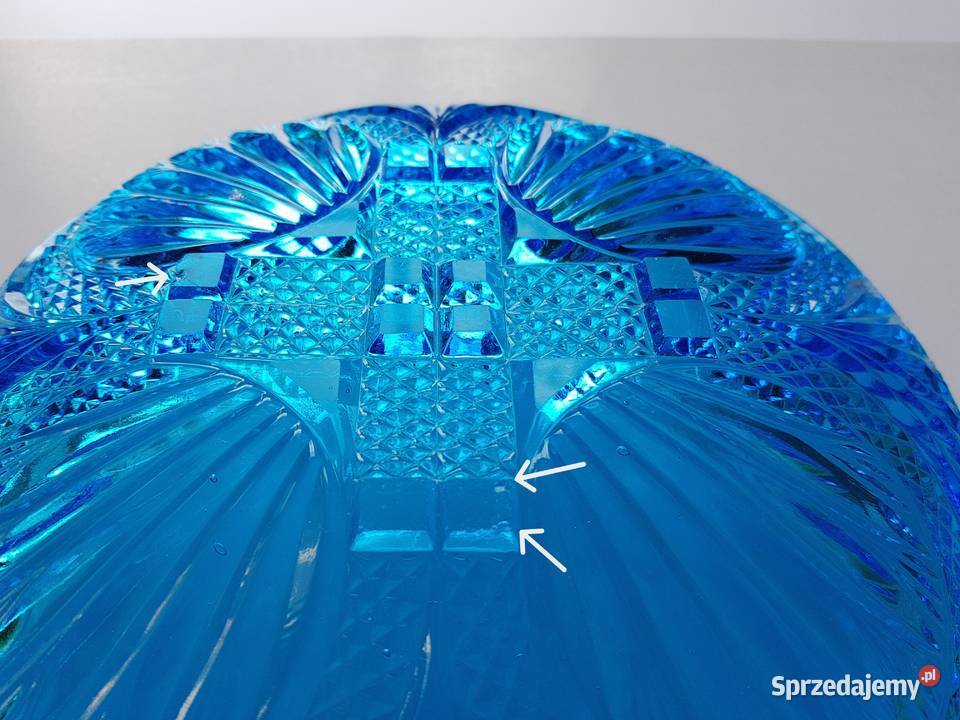 Półmisek Verre Brillant Ząbkowice kolorowe szkło śląskie Dąbrowa Górnicza