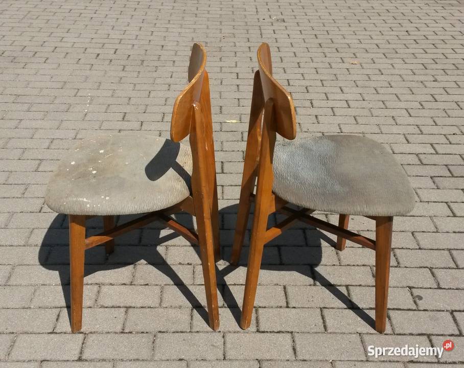 Ciekawe krzesła styl skandynawski PRL design Gdynia