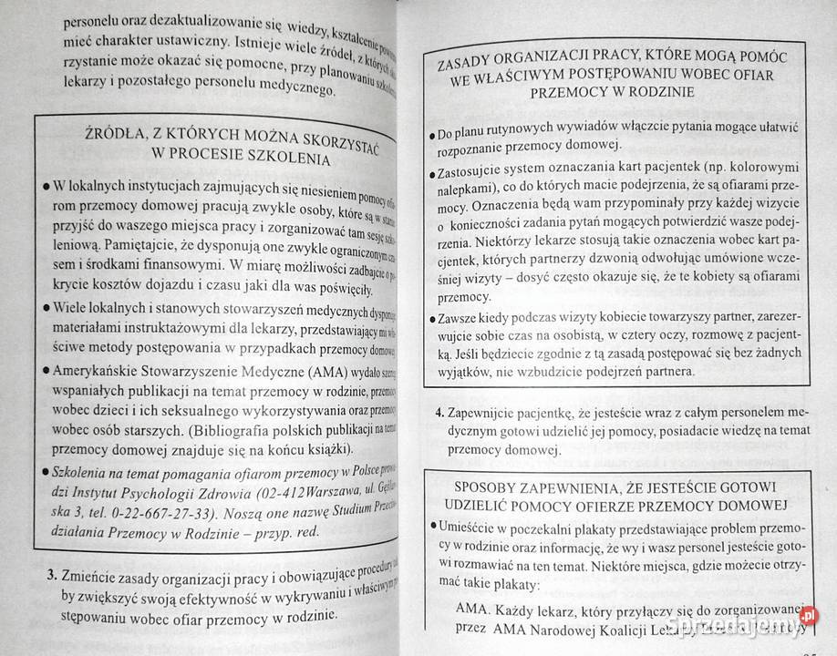 O przemocy domowej Poradnik lekarza Patricia Rok wydania 1998