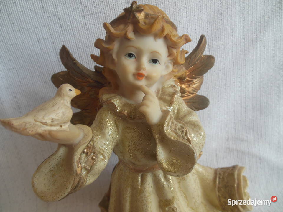 Figurka aniołek z gołąbkiem z tworzywa Kielce sprzedam