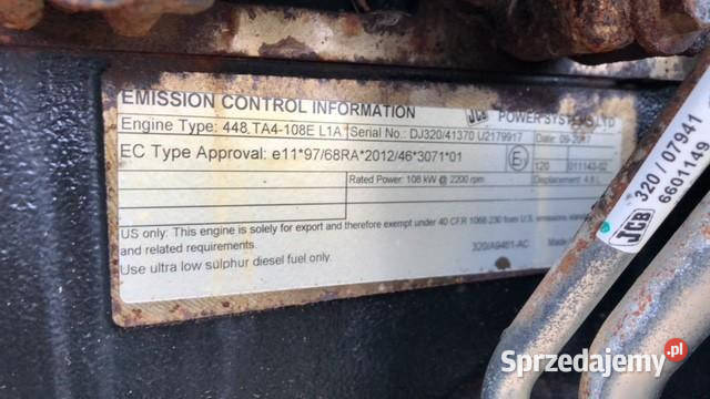 JCB 448 TA4I 108KW SILNIK 32041048 CZĘŚCI Jastrzębniki sprzedam