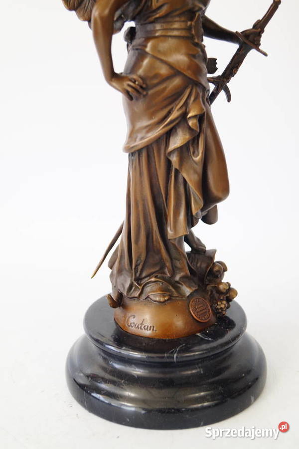 Archanioł z mieczem piękna figura z brązu rzeźba Gizałki