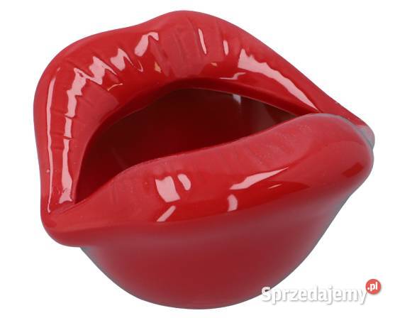 Duża Popielniczka w Kształcie Czerwonych Ust Ostrowy nad Okszą