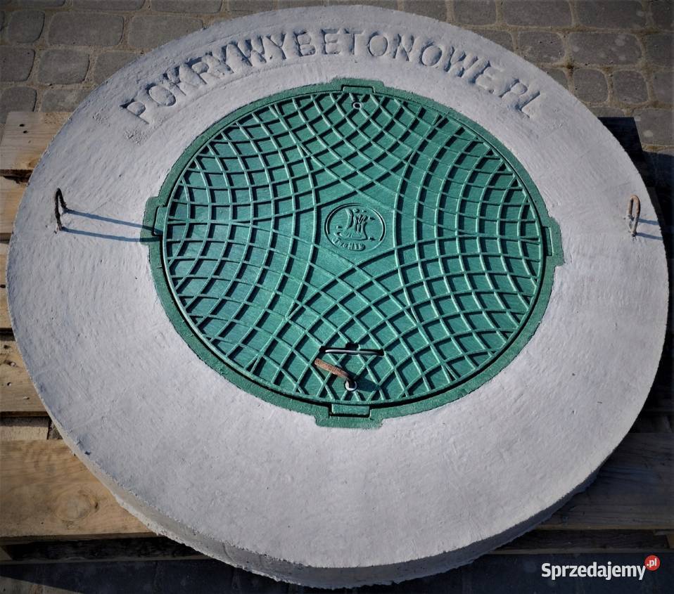 Zielona Pokrywa betonowa ogrodowa 105 właz NA