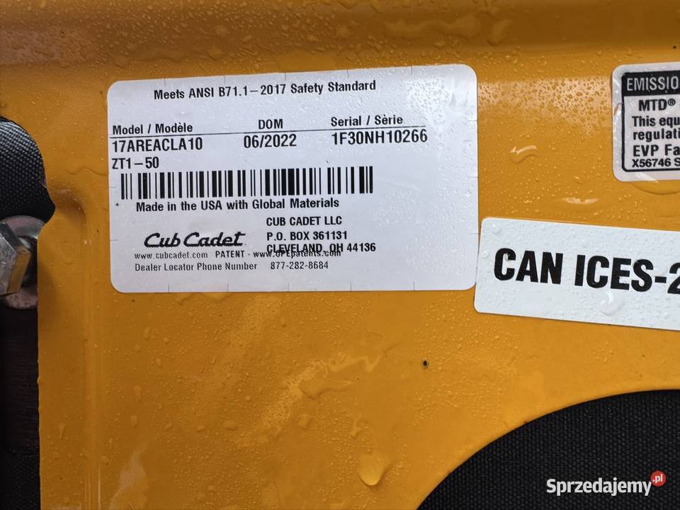 Kosiarka CUB CADET ZT1 50 zero turn Wadowice