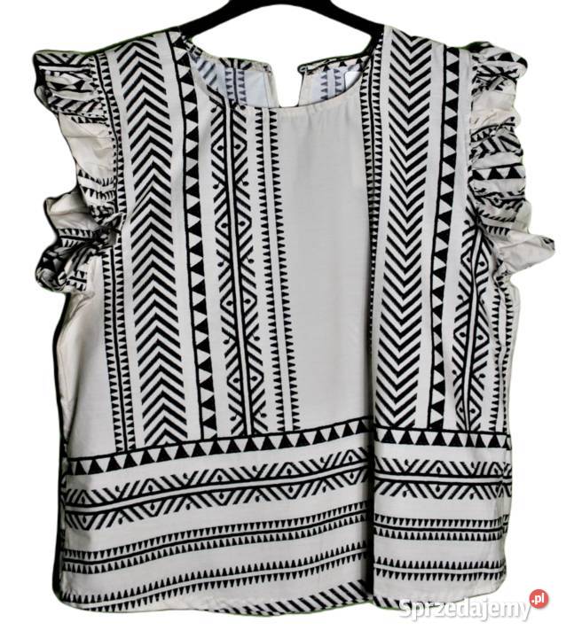 bluzka satynowa z printem Blue Royal Warszawa