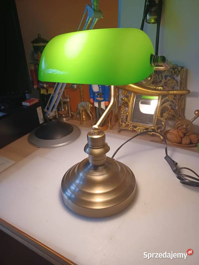 Piękna lampa stołowa bankierka