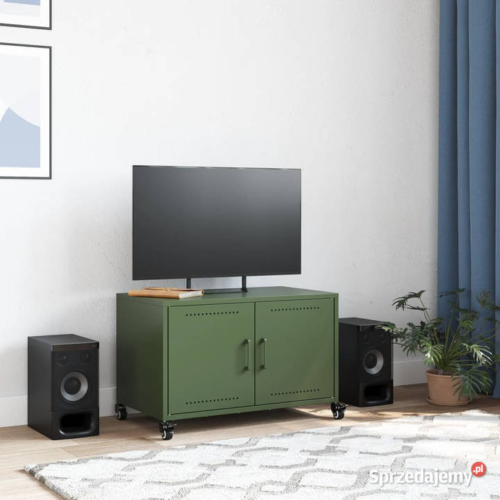 Szafka RTV oliwkowa 68x39x435 stal WM846642 Warszawa sprzedam