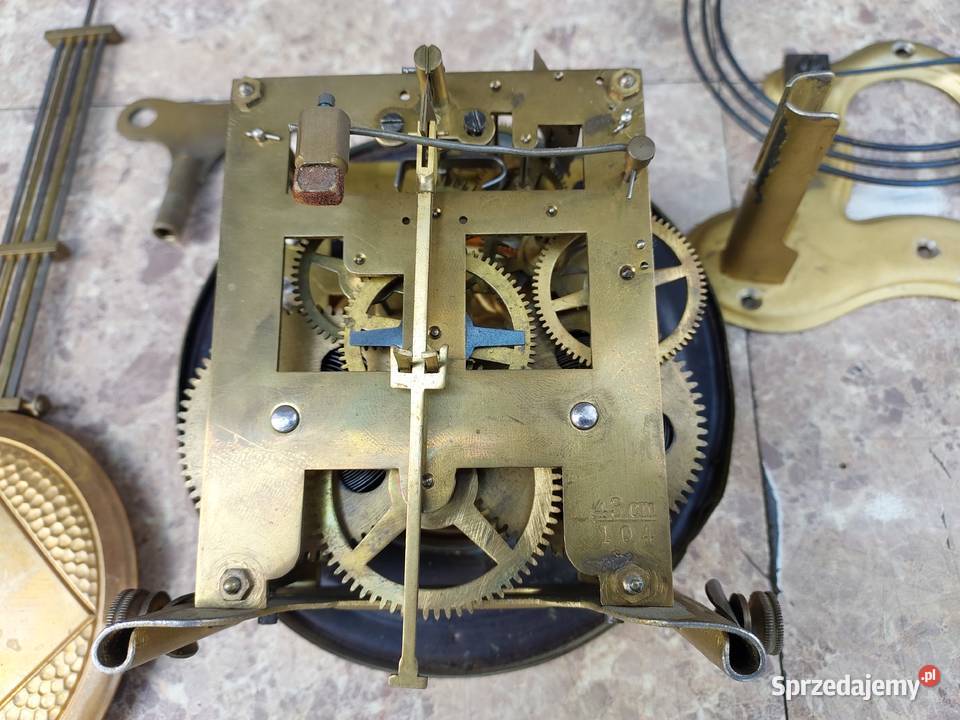 130 Zestaw mechanizm starego zegara ściennego Tczew sprzedam