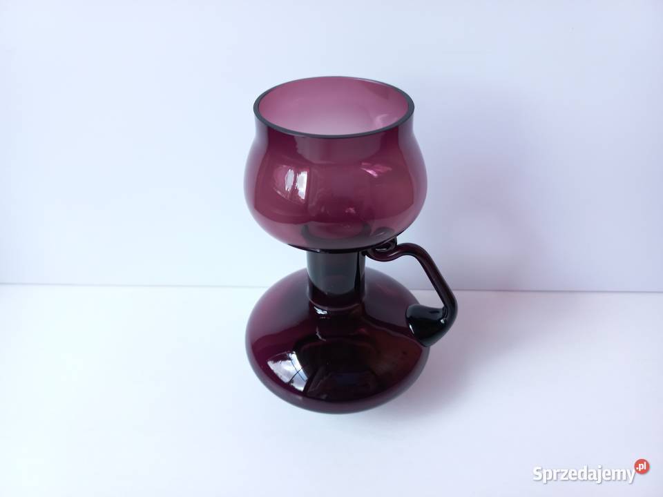 Świecznik Huta Alicja kolorowe szkło PRL Dąbrowa Górnicza sprzedam