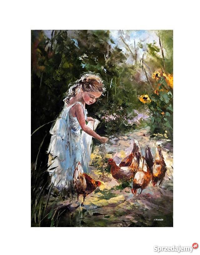 Kowalik Kurki II obraz olejny 30x40 Warszawa sprzedam