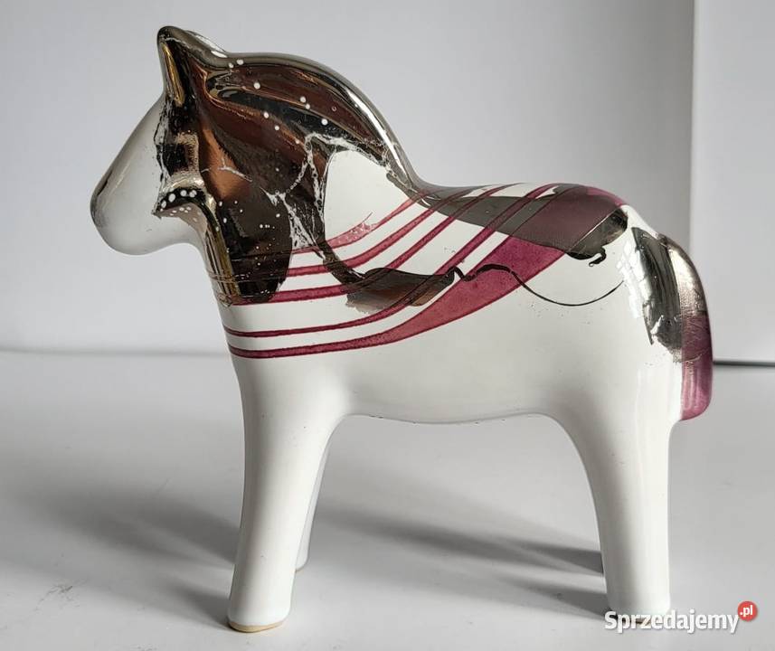 Figurka Konik Koń ceramiczny ręcznie malowany Sierakowice
