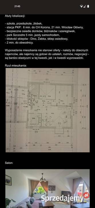 Mieszkanie 100m2 z ogrodem 350m2 1 piętro