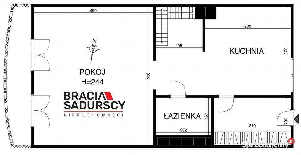 Mieszkanie Kraków Zawiszy 10877m2 4pokojowe Piętro 1
