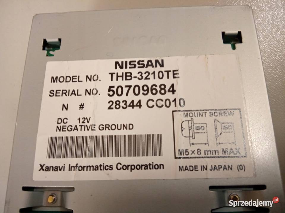 MODUŁ STEROWNIK NAWIGACJI NISSAN MURANO Z50 Układ elektryczny Nowy Tomyśl