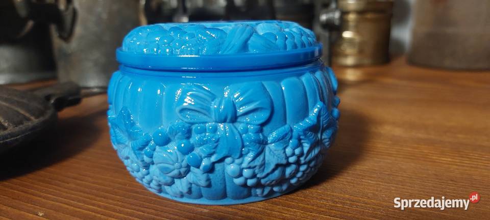 Schlevogt puzderko szkło malachitowe niebieskie Rybnik