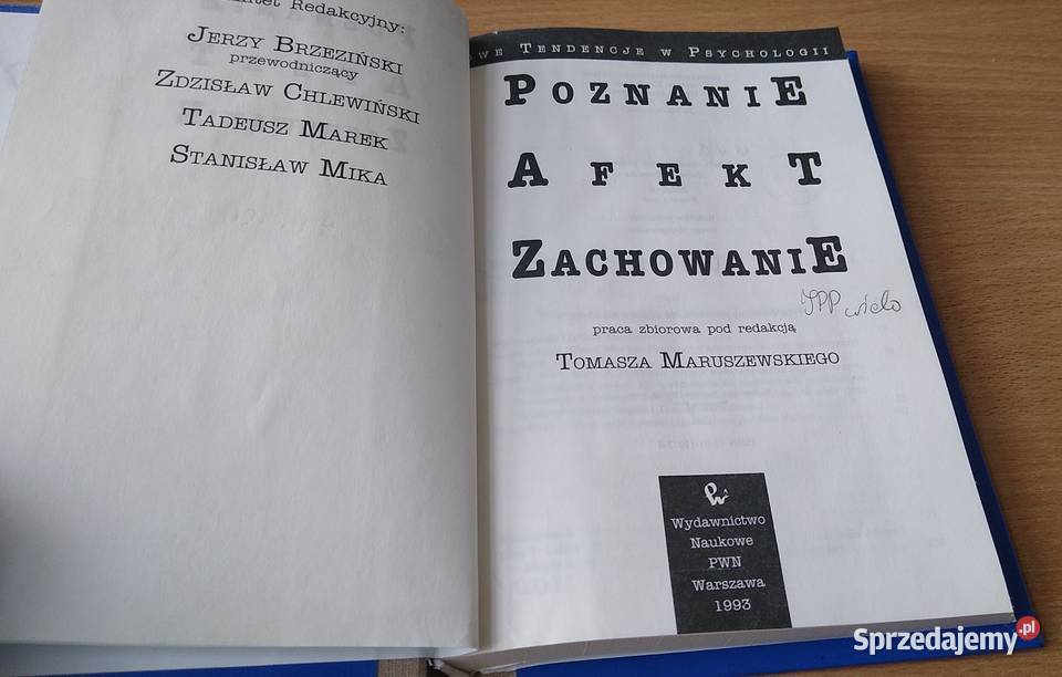 Poznanie afekt zachowanie pod red Tomasza ISBN 8301110724 Gdańsk sprzedam