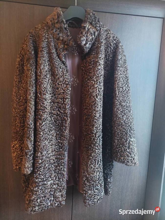 Kurtka futrzana czekoladowe karakuły 4244