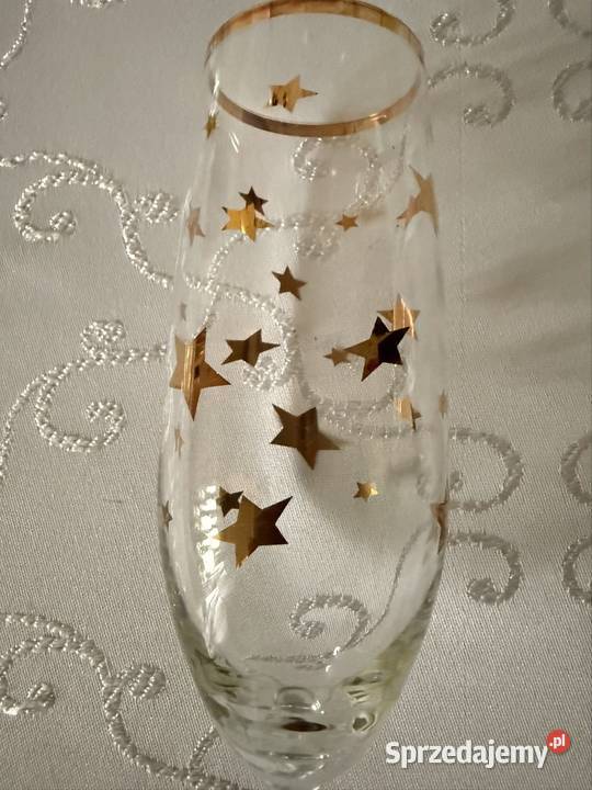 Kieliszki do Szampana 200 ml Złote Gwiazdki