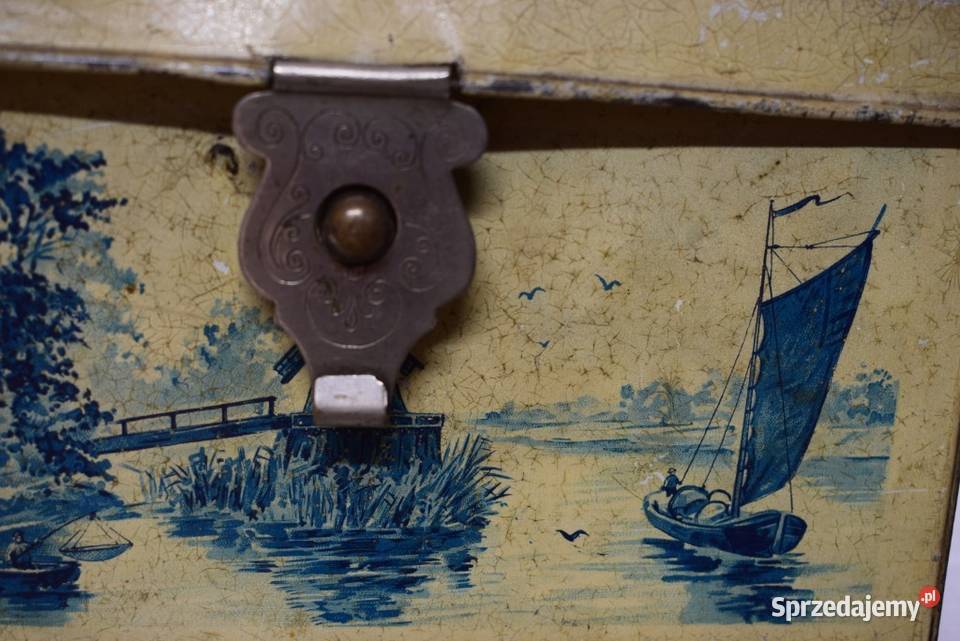 Stary metalowy kuferek kujawsko-pomorskie Chełmno