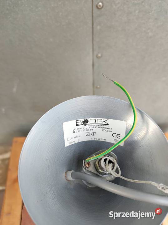 Lampa wisząca szklana bodek zkp zwis sufitowy Podkałek