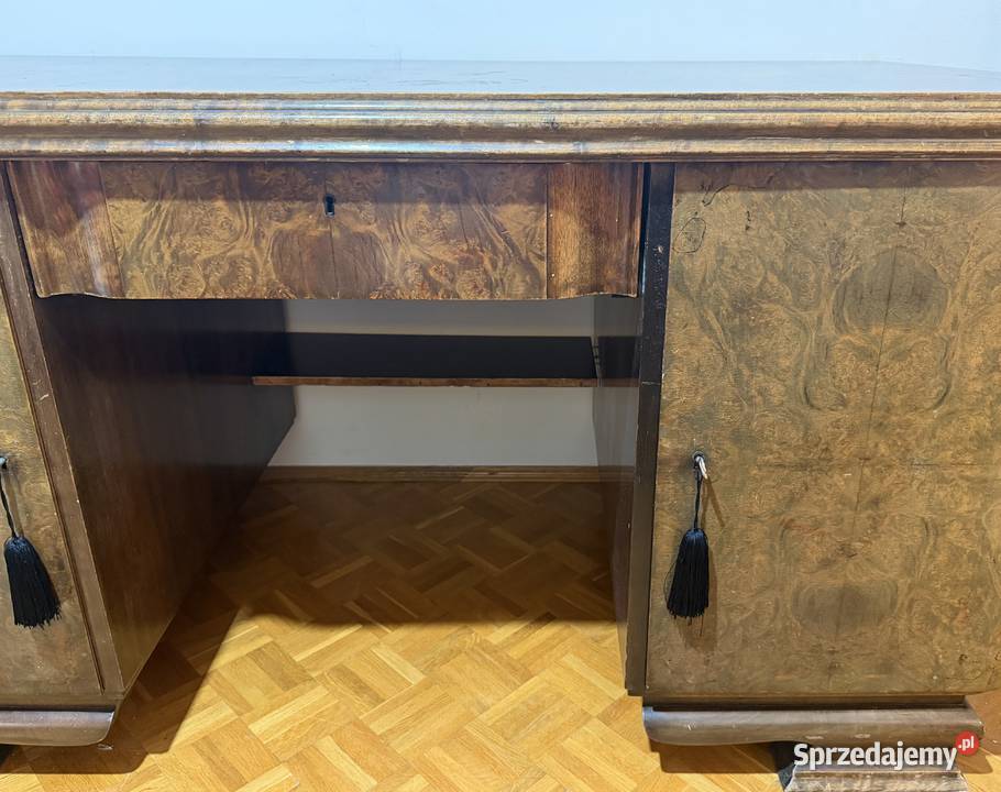 Przepiękne przedwojenne 1936 biurko art deco Toruń