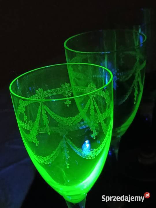 Antyczne kieliszki uranowe 6 sztuk Antyki, Sztuka, Kolekcje Warszawa