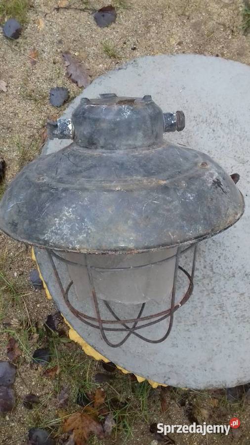 industrialna emaliowana lampa do renowacji Lubań