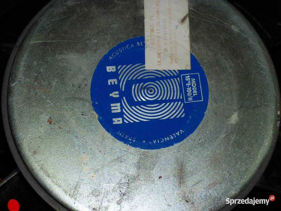 Głośniki basowe Beyma 15E100N 250W 8 om Gryfice