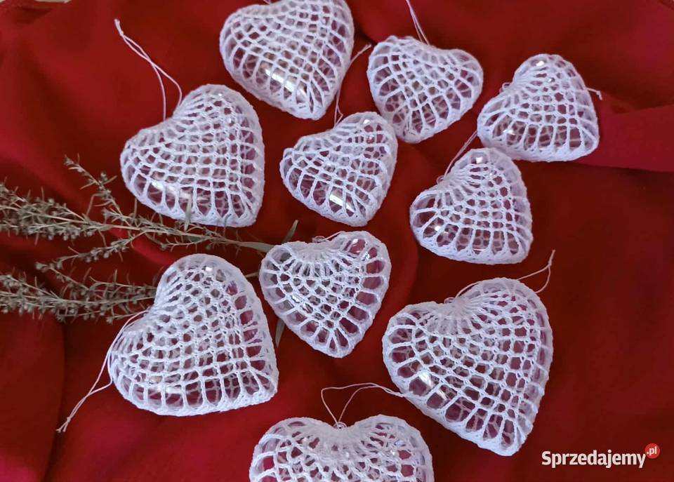 Serca szydełkowe sprzedam
