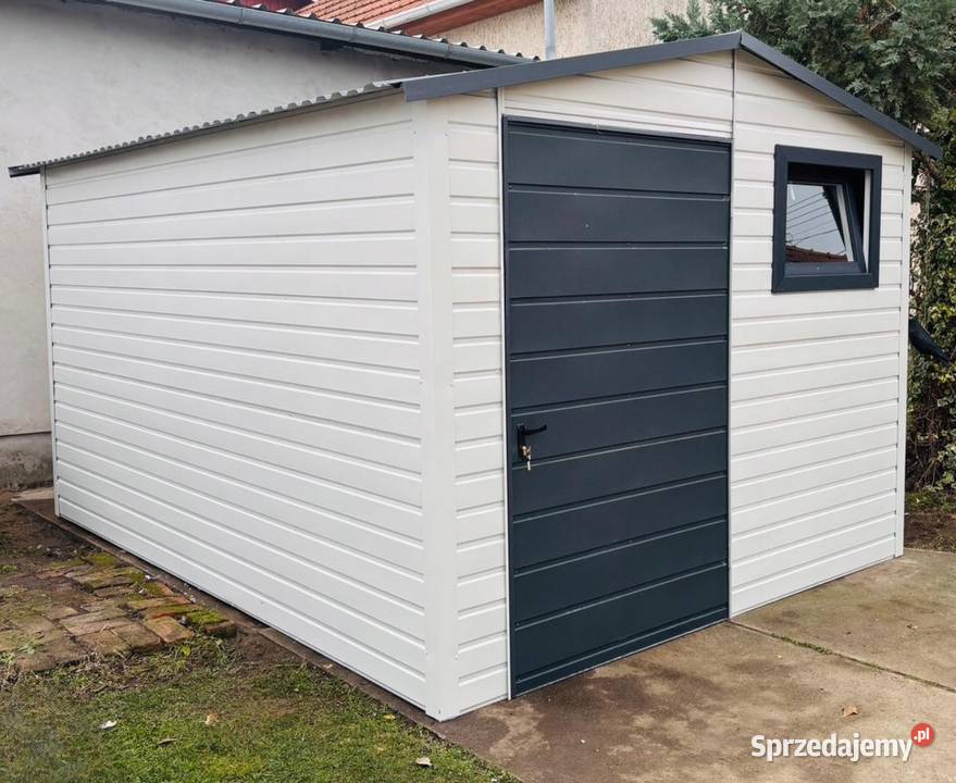Schowek ogrodowy 25x3 biały antracyt dach Jodłownik