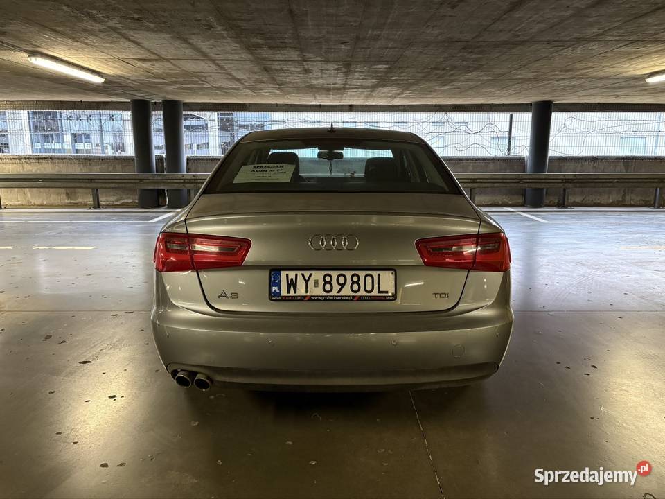 Audi A6 C7 20 TDI 2014 r 177 Automat srebrny Warszawa