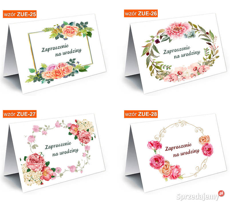 Zaproszenia na urodziny UNIWERSALNE ogólne na Dąbrowa Górnicza